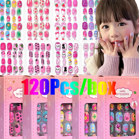 GlamTiny 520 Sparkly Nail Stickers for Kids – Mess-Free, Non-Toxic & Creative Nail Art Fun 123 Nail Art Store
