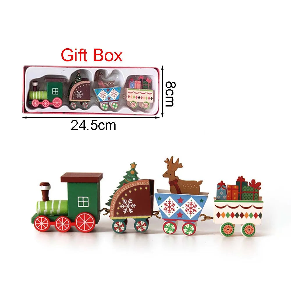 HolidayExpress Christmas Train Decoration | Classic Wooden Mantel & Table Decor Party Wonders Store