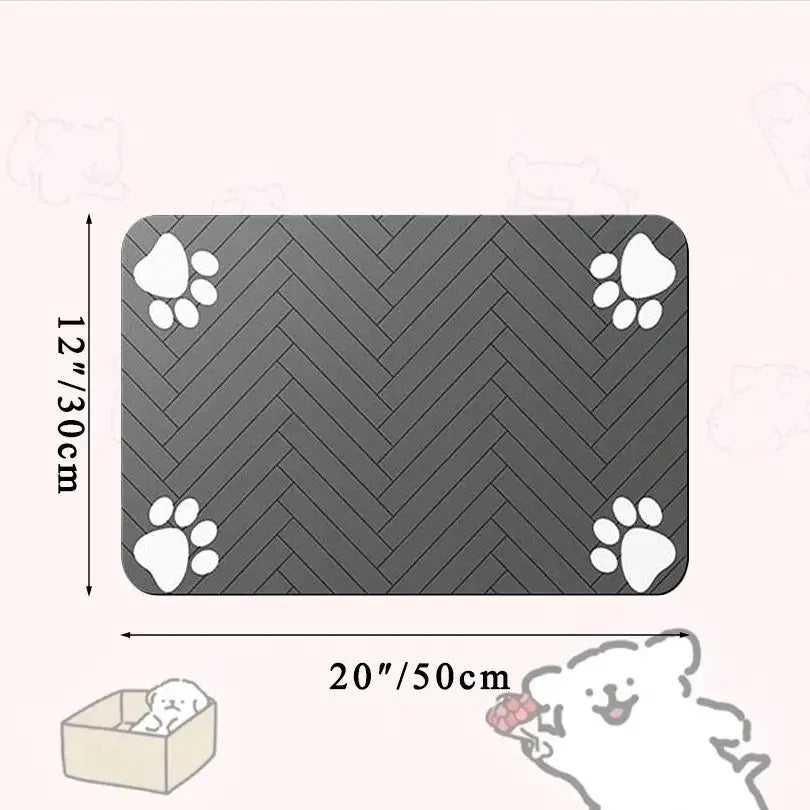 Waterproof Pet Feeding Mat for Dogs & Cats – Absorbent Placemat for Food and Water Bowls with Non-Slip Rubber Backing Shop1104797378 Store