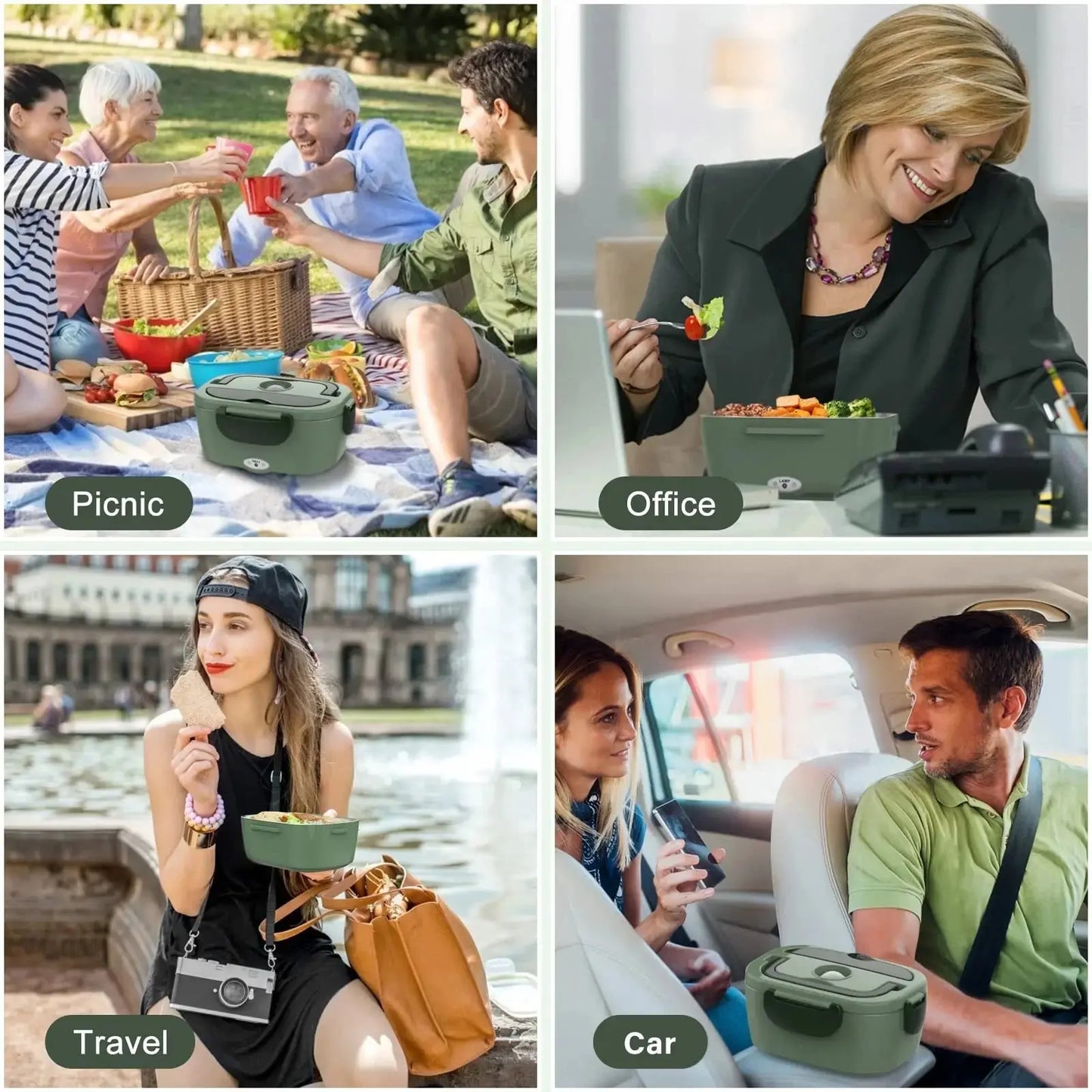HotBoxGo Portable Electric Lunch Box – Keep Meals Hot & Fresh Anywhere | USB Food Warmer for Travel, Work & Car Hmeily Official Store