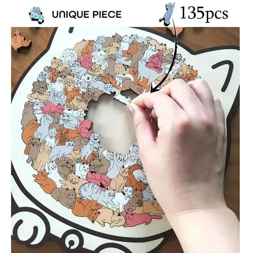 PurrfectMind Calm Cat Jigsaw Puzzle | A Mindful Escape for Adults (135 Pieces) Yoomi Store