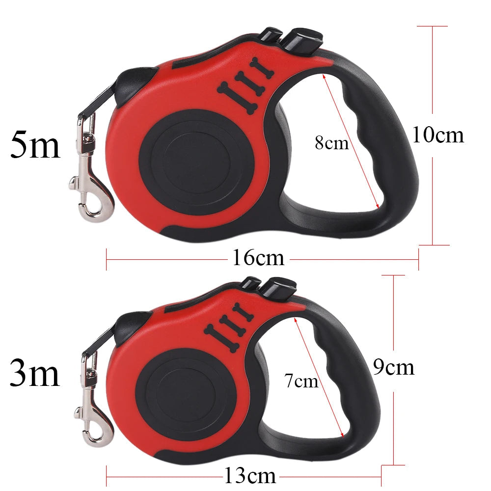 FlexiLeash Retractable Dog Leash | 3m/5m Tangle-Free Walking Lead YNOM cornerstore