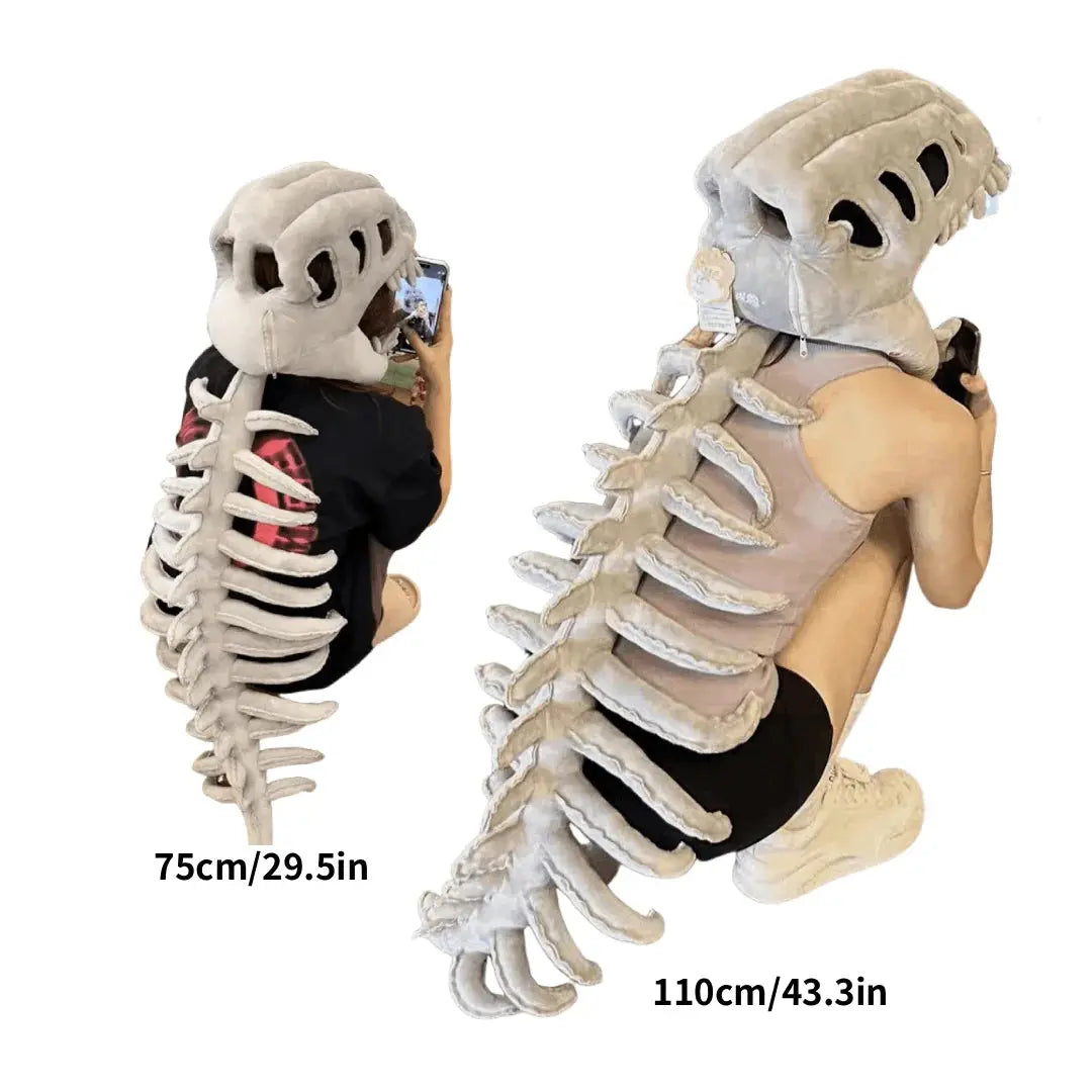 DinoRoar Plush Dinosaur Hoodie Hat | Cozy Skeleton Costume for Kids Stone's Store