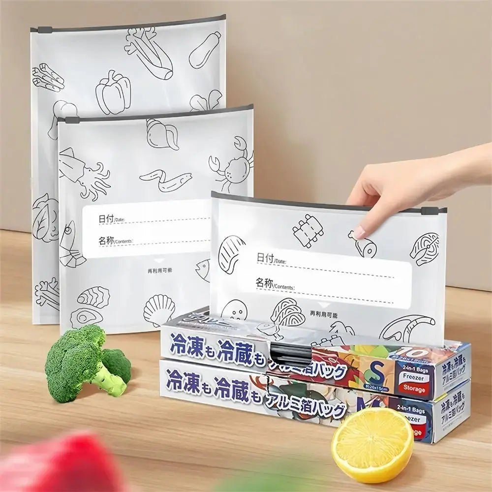 FreshLock Reusable Food Storage Bags | Airtight & Leakproof Foil Pouches for Lunch & Leftovers Digital & Stationery Store