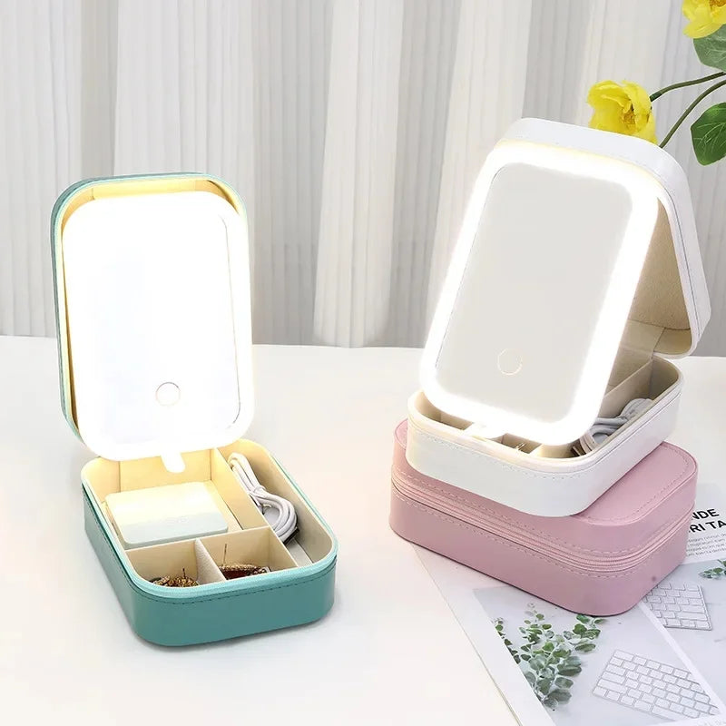 The GlamGlow LED Mirror Makeup Case | Travel Organizer Bag - YNOM cornerstore