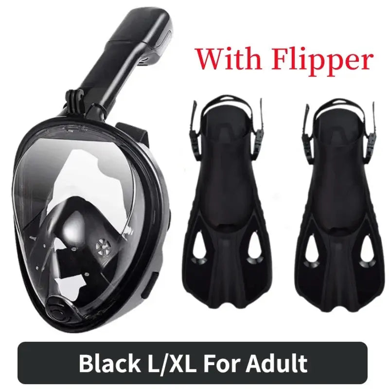 AquaVision 180° Full Face Snorkel Mask | Anti-Fog & Easy-Breathe Design XIAOTERR Store