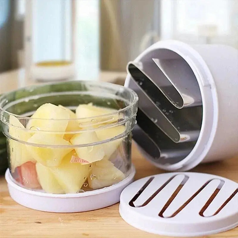 QuickChop – Stainless Steel Hand-Press Veggie Cutter for Effortless Meal Prep FPX Certification Flagship Store