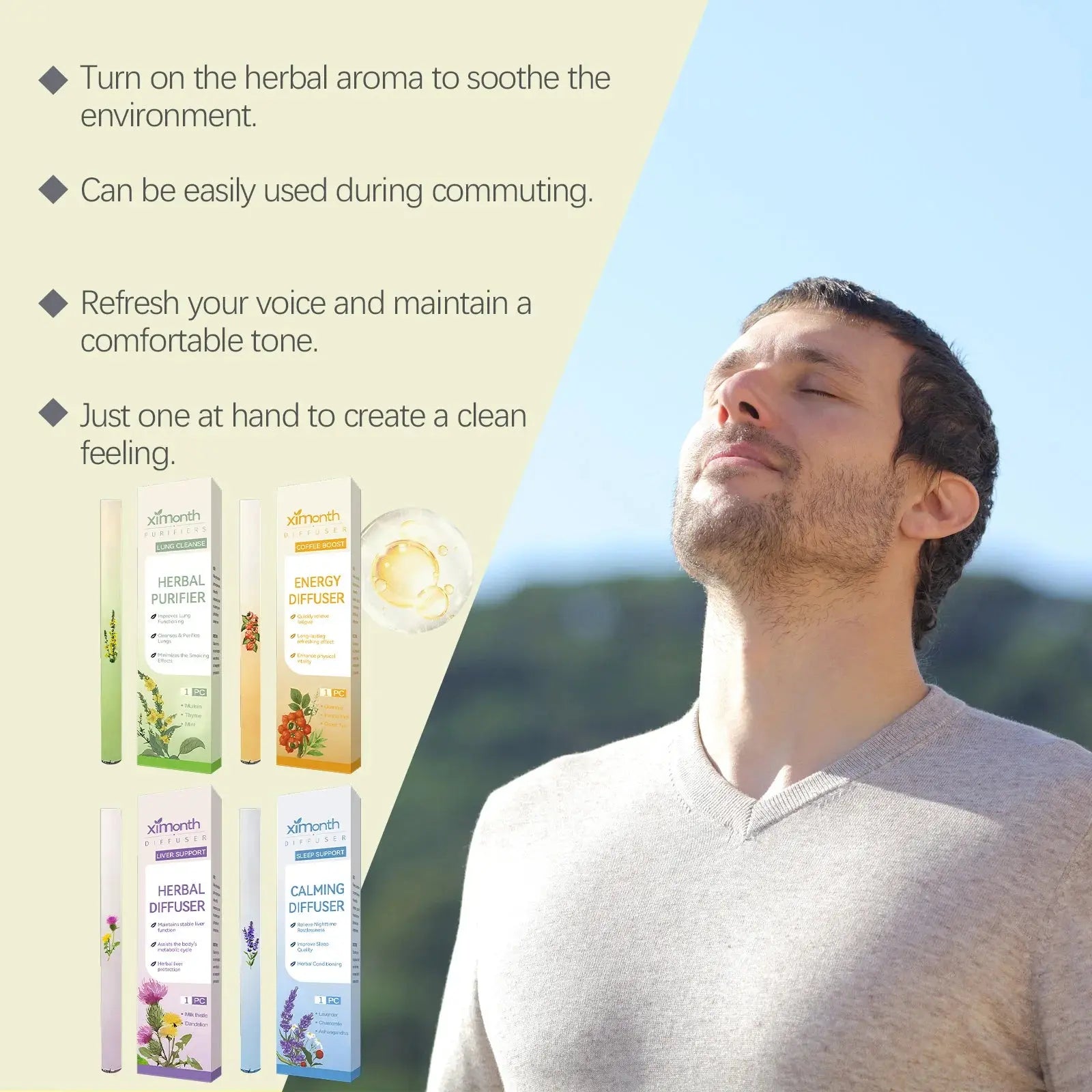 ZenBreathe Herbal Nasal Inhaler | For Instant Clarity & Easy Breathing - YNOM