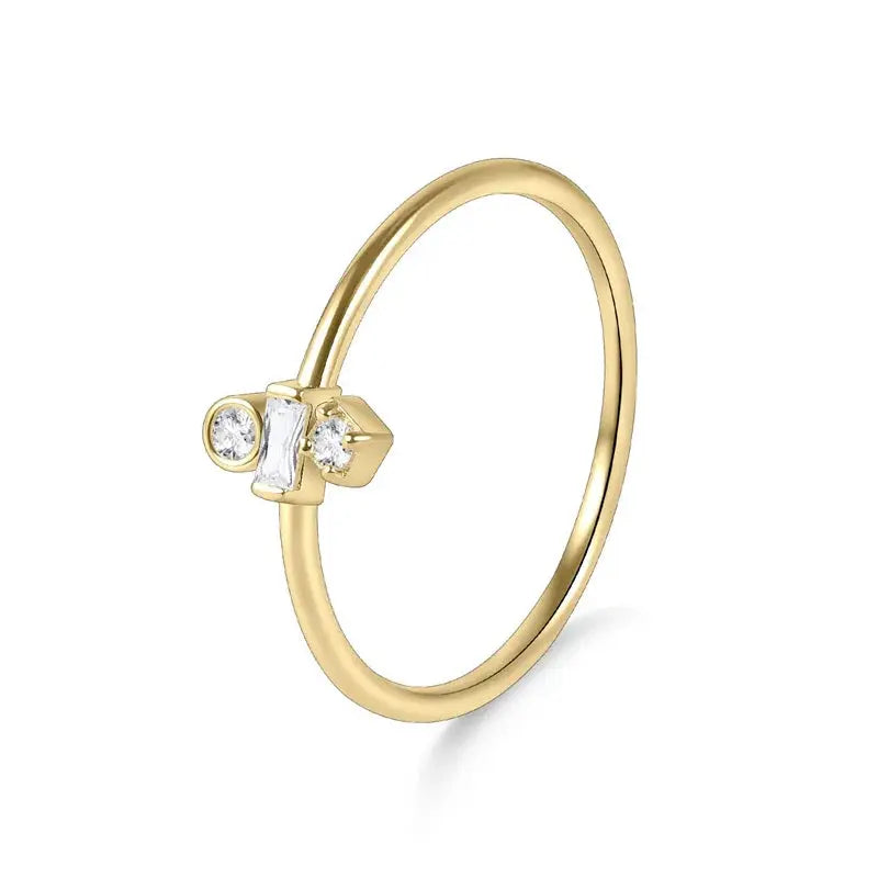 Aurora 18K Real Gold Moissanite Ring – Certified Luxury Bridal Jewelry ZF Silver Store