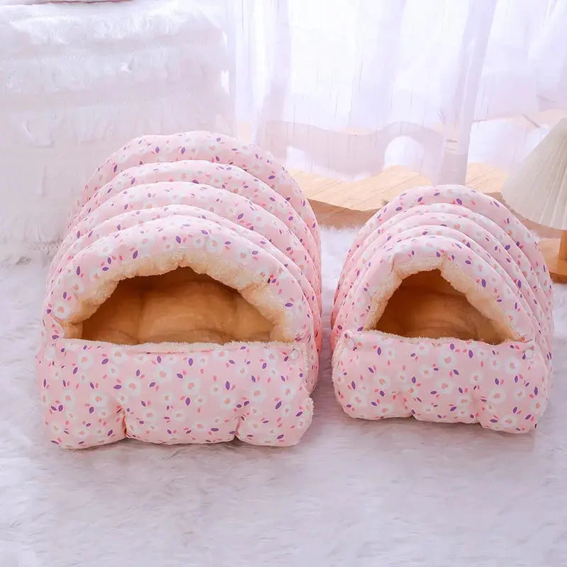 PurrNest 360 | Washable & Enclosed Cat Bed for Year-Round Comfort QiuQiu Petty Store