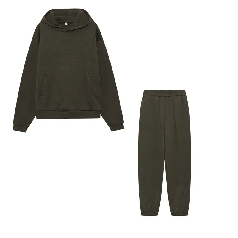 AuraLounge Cloud-Soft Oversized Hoodie & Pant Set Stone's Store