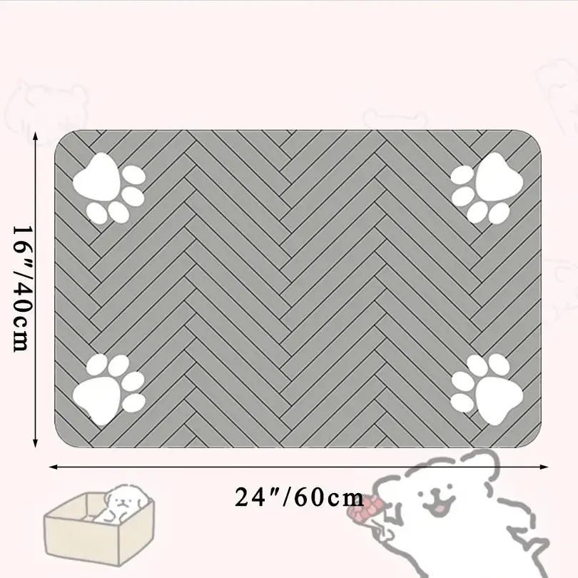 Waterproof Pet Feeding Mat for Dogs & Cats – Absorbent Placemat for Food and Water Bowls with Non-Slip Rubber Backing Shop1104797378 Store