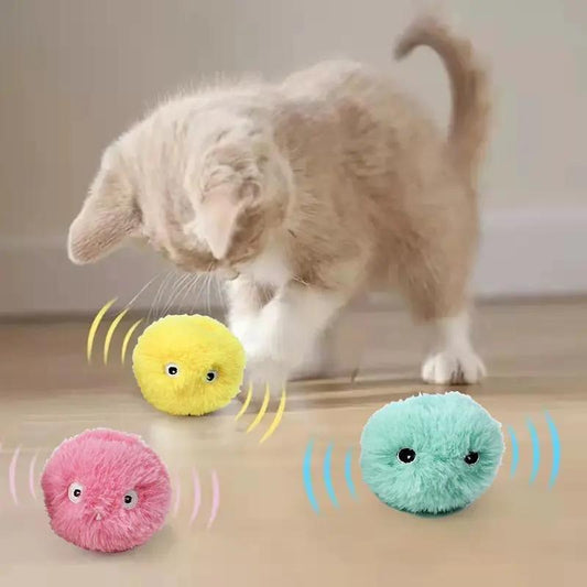 🐾 Smart Cat Toy Ball – Interactive Plush with Real Animal Sounds & Catnip Feature Stone's Store