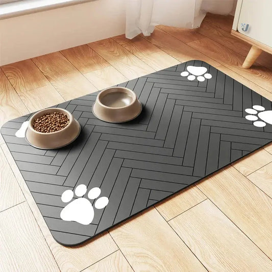 Waterproof Pet Feeding Mat for Dogs & Cats – Absorbent Placemat for Food and Water Bowls with Non-Slip Rubber Backing Shop1104797378 Store