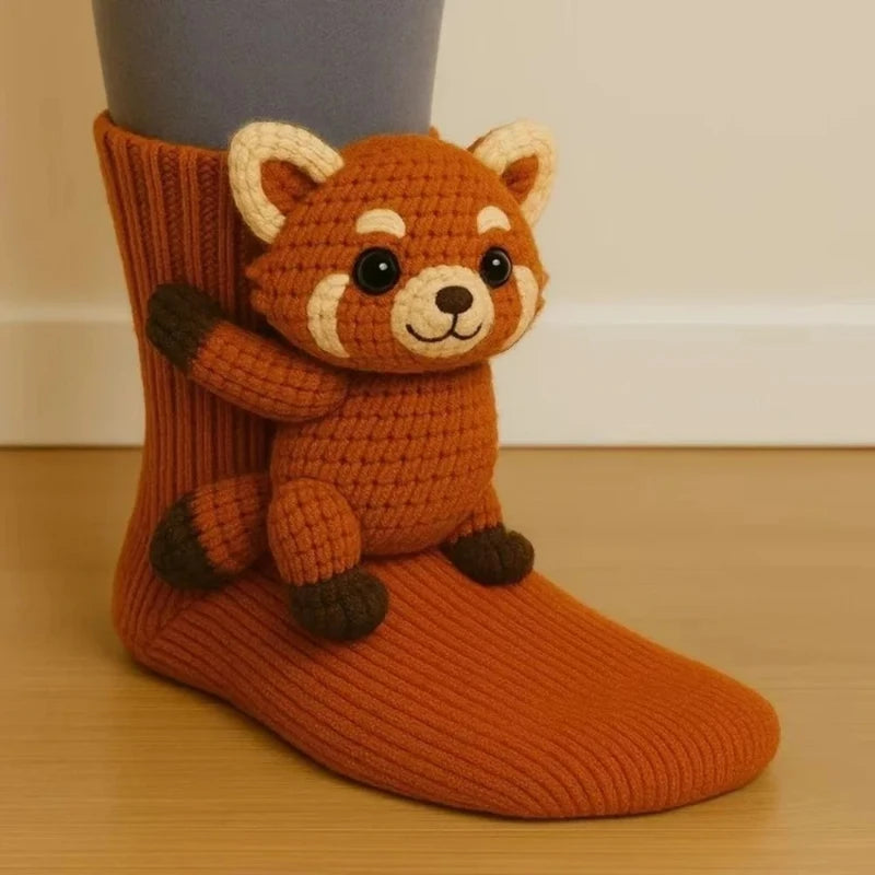 The Viral CozyCritter 3D Animal Socks | Cute & Fuzzy Winter Slipper Socks YNOM cornerstore