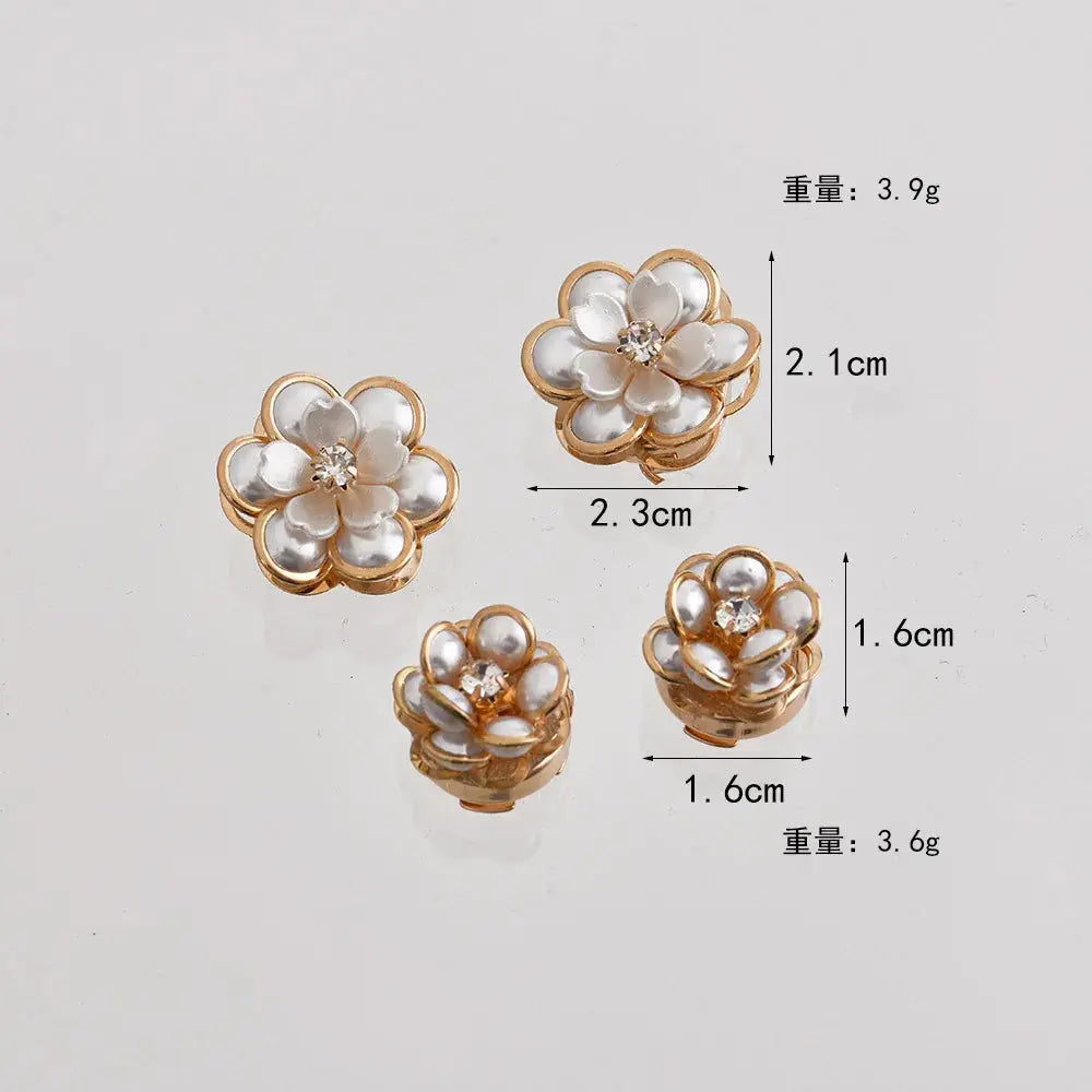 BloomLuxe Pearl Camellia Button | An Elegant Wardrobe Upgrade i-Remiel Boutique Store