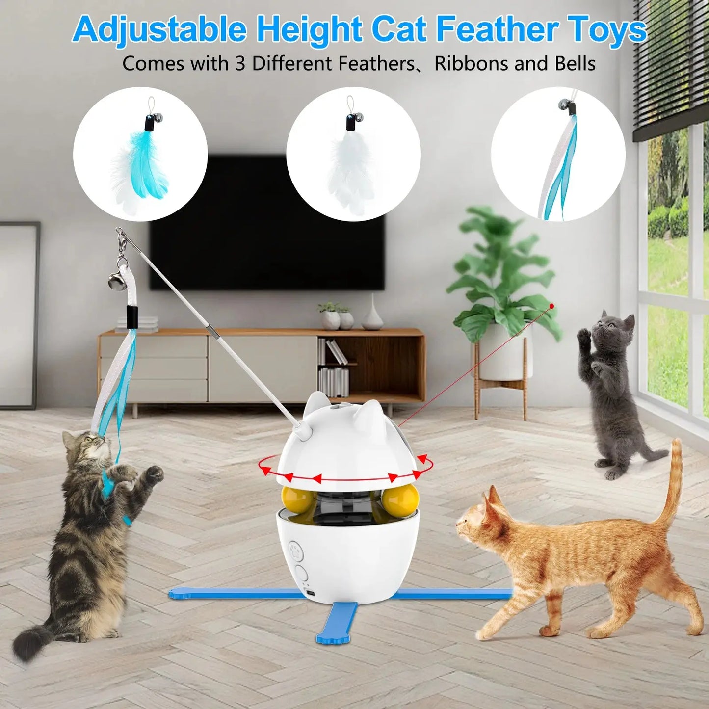 PawGlow 3-in-1 Interactive Cat Toy – Chase, Pounce & Play for Endless Feline Fun 🐾✨ Shop1103260006 Store