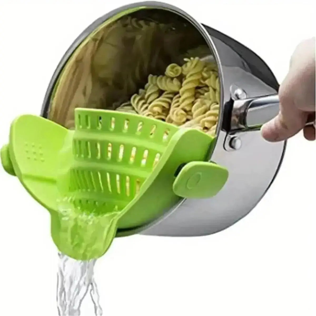 StrainWise Clip-On Silicone Strainer | The Hands-Free Draining Hack - YNOM