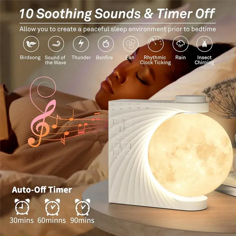 LumiRise Sunrise Simulation Alarm Clock | Wake-Up Light & Sleep Aid - YNOM