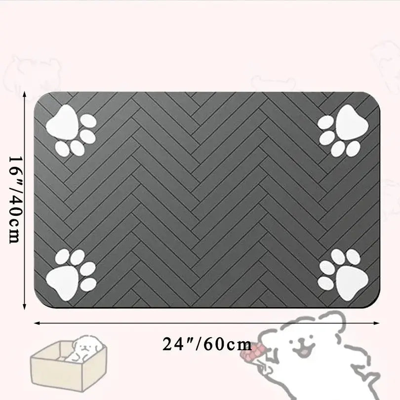 Waterproof Pet Feeding Mat for Dogs & Cats – Absorbent Placemat for Food and Water Bowls with Non-Slip Rubber Backing Shop1104797378 Store