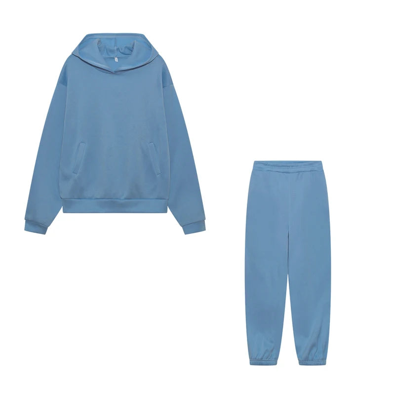 AuraLounge Cloud-Soft Oversized Hoodie & Pant Set Stone's Store