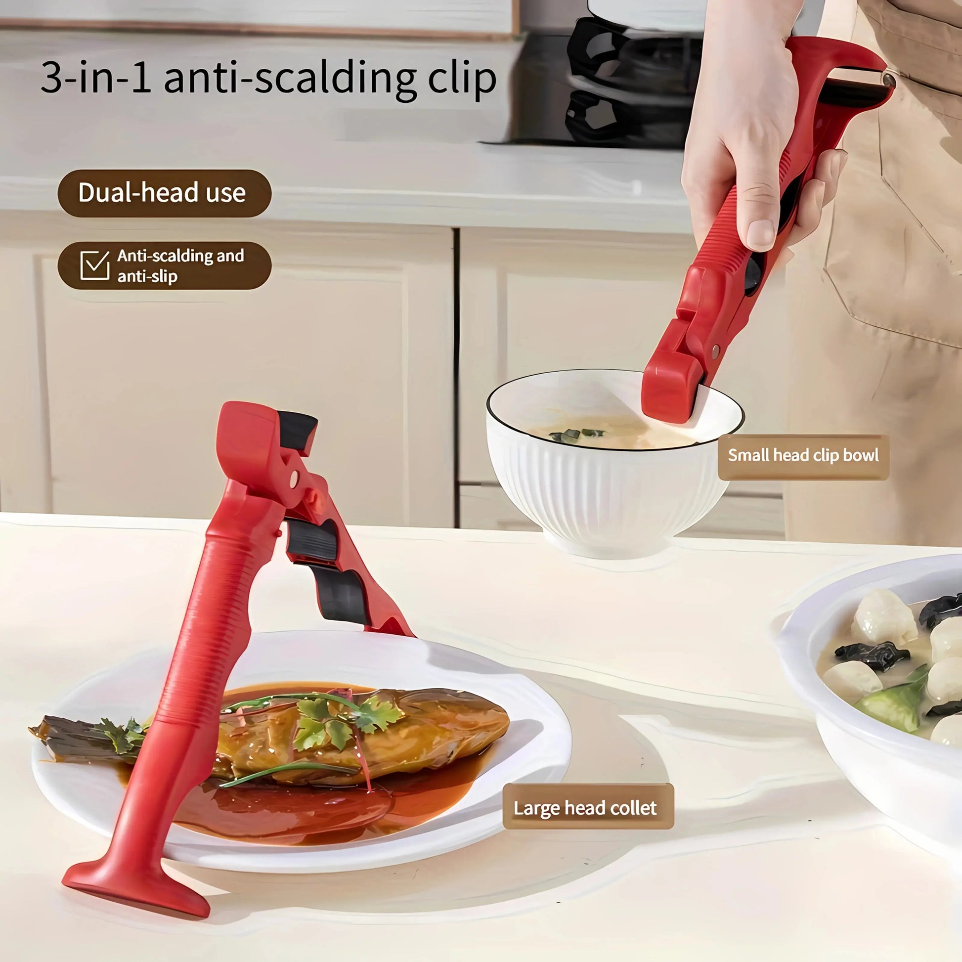 GripMate 3-in-1 Anti-Scald Kitchen Clip | For Safe Pot & Pan Handling - YNOM