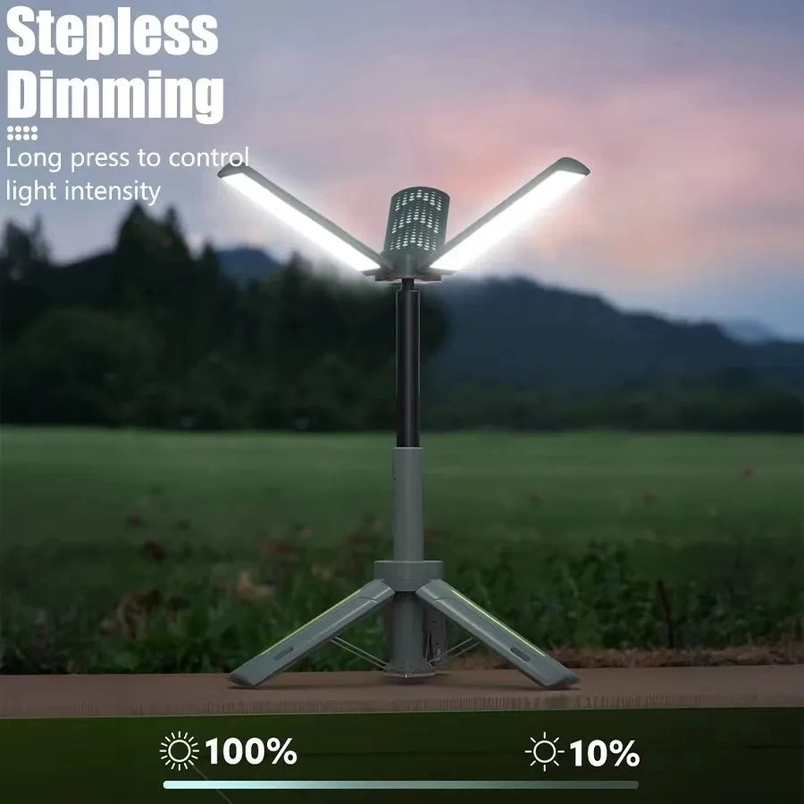 GlowFold Retractable LED Camping Lantern | Rechargeable & Collapsible XINGZHIRAOE Official Store