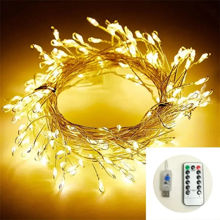 Glow Festive Firecracker LED Lights | Waterproof & Bendable Copper Wire Shop1104335818 Store
