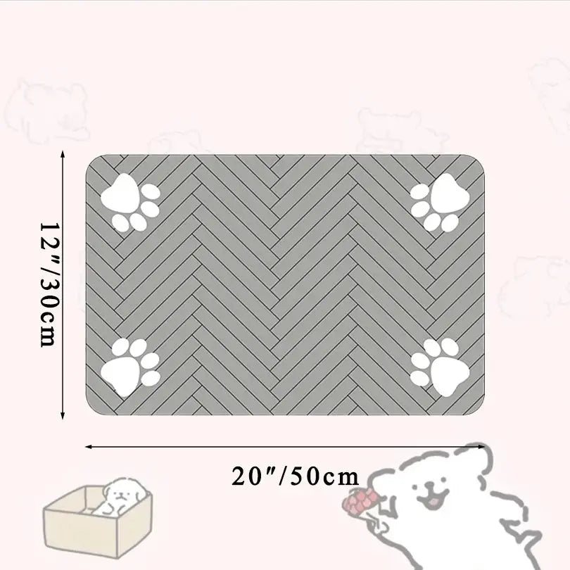 Waterproof Pet Feeding Mat for Dogs & Cats – Absorbent Placemat for Food and Water Bowls with Non-Slip Rubber Backing Shop1104797378 Store