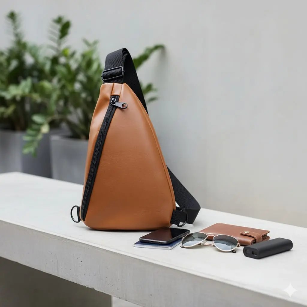 Karar Flux™ Premium Leather Sling Bag – Modern Design, Timeless Look Shop1103837570 Store