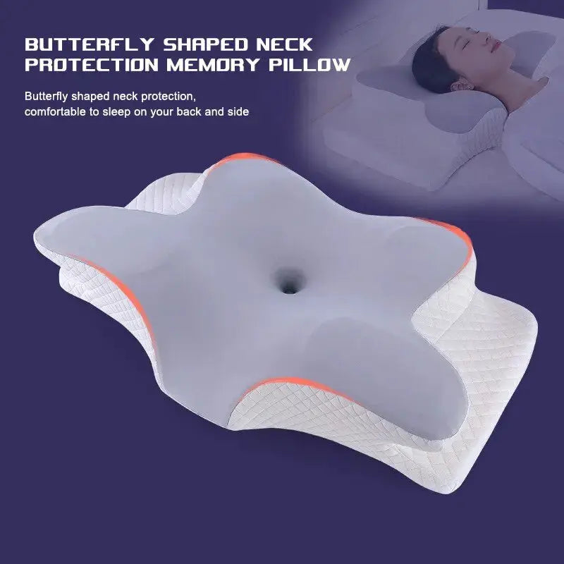 Ergonomic Butterfly Comfort Neck Pillow – Memory Foam Cervical Pillow for Deep, Restful Sleep Stone's Store