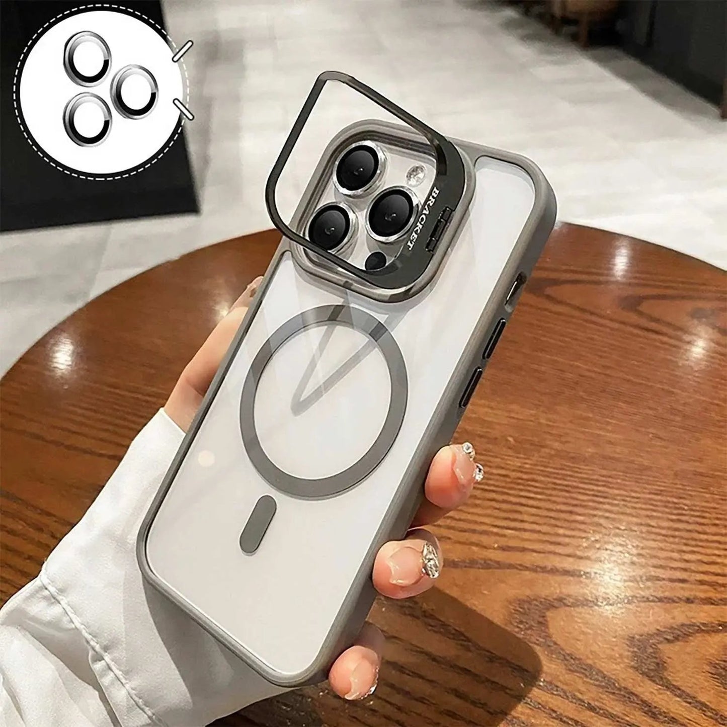 iPhone 17 Pro Max MagSafe Shockproof Case with Stand & Camera Protector TAOYUNXI 3C Products Store